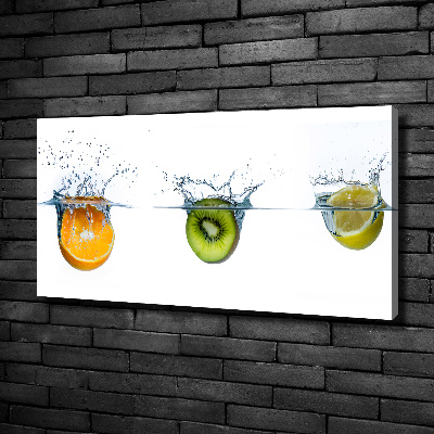 Fotocuadro en lienzo de alta calidad horizontal Frutas bajo el agua