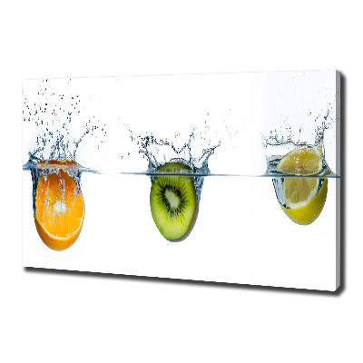 Fotocuadro en lienzo de alta calidad horizontal Frutas bajo el agua