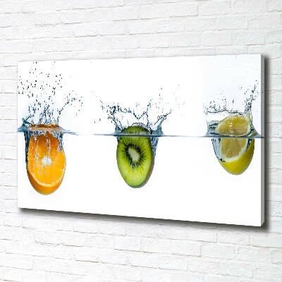 Fotocuadro en lienzo de alta calidad horizontal Frutas bajo el agua