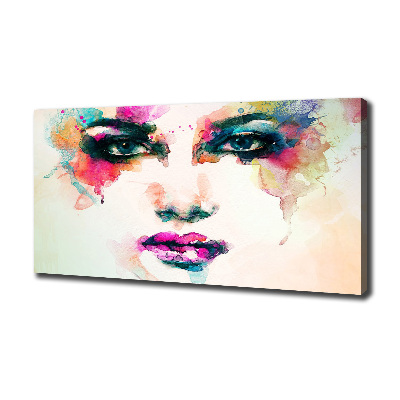 Cuadro canvas con impresión uv duradera horizontal Retrato de una mujer