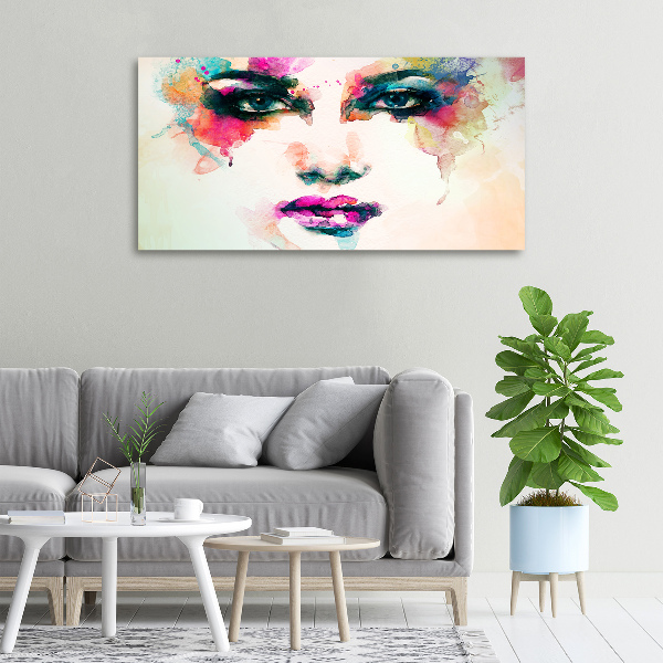 Cuadro canvas con impresión uv duradera horizontal Retrato de una mujer