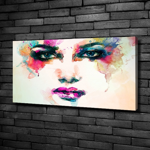 Cuadro canvas con impresión uv duradera horizontal Retrato de una mujer
