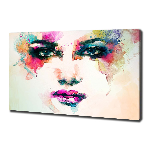 Cuadro canvas con impresión uv duradera horizontal Retrato de una mujer
