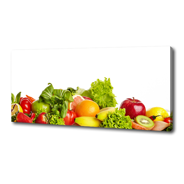 Cuadro canvas con impresión uv duradera horizontal Frutas y verduras