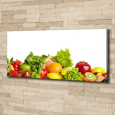 Cuadro canvas con impresión uv duradera horizontal Frutas y verduras