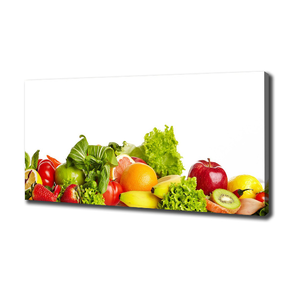 Cuadro canvas con impresión uv duradera horizontal Frutas y verduras