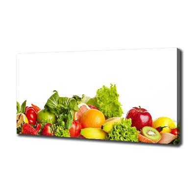 Cuadro canvas con impresión uv duradera horizontal Frutas y verduras