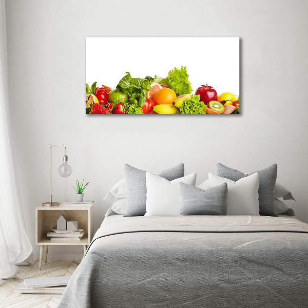 Cuadro canvas con impresión uv duradera horizontal Frutas y verduras