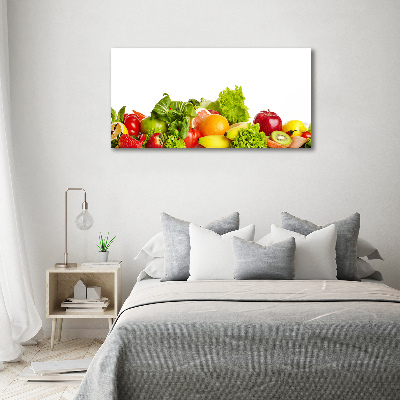 Cuadro canvas con impresión uv duradera horizontal Frutas y verduras