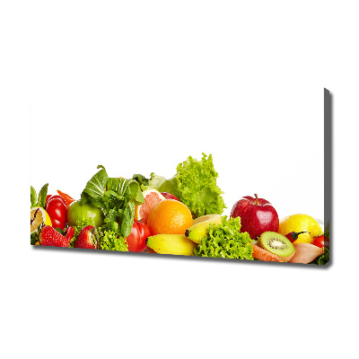 Cuadro canvas con impresión uv duradera horizontal Frutas y verduras