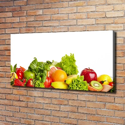 Cuadro canvas con impresión uv duradera horizontal Frutas y verduras