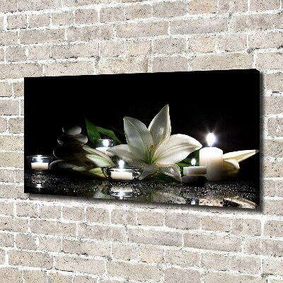 Foto en lienzo con acabado profesional horizontal Lirio blanco