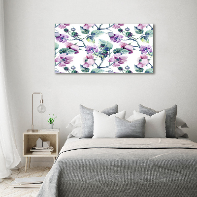 Cuadro canvas con impresión uv duradera horizontal flores de mora