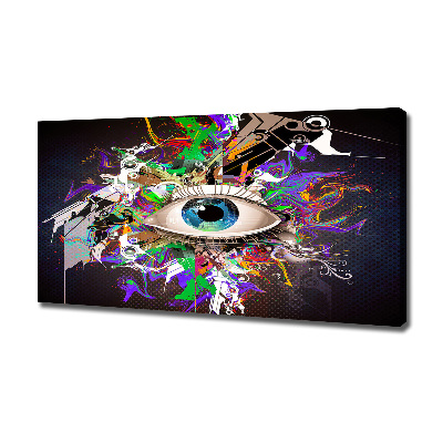 Cuadro canvas moderno de gran formato horizontal Ojo abstracto