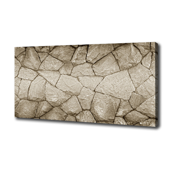 Cuadro canvas con impresión uv duradera horizontal Muro de piedra