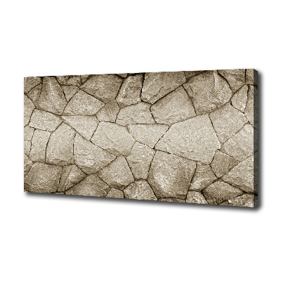 Cuadro canvas con impresión uv duradera horizontal Muro de piedra
