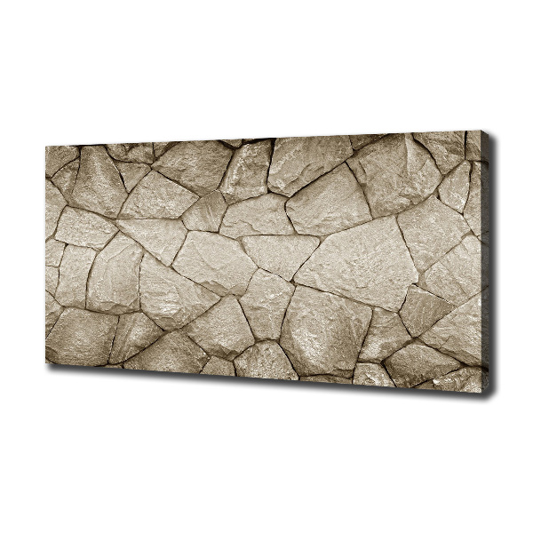 Cuadro canvas con impresión uv duradera horizontal Muro de piedra