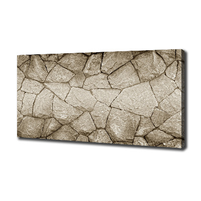Cuadro canvas con impresión uv duradera horizontal Muro de piedra