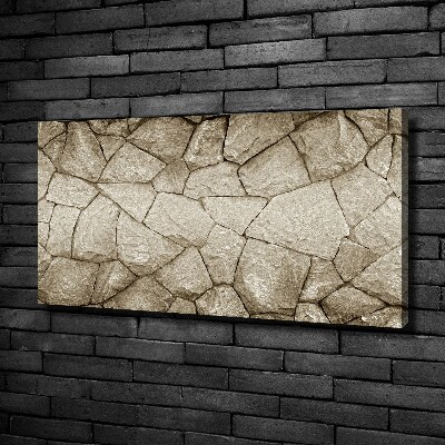 Cuadro canvas con impresión uv duradera horizontal Muro de piedra