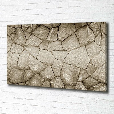 Cuadro canvas con impresión uv duradera horizontal Muro de piedra