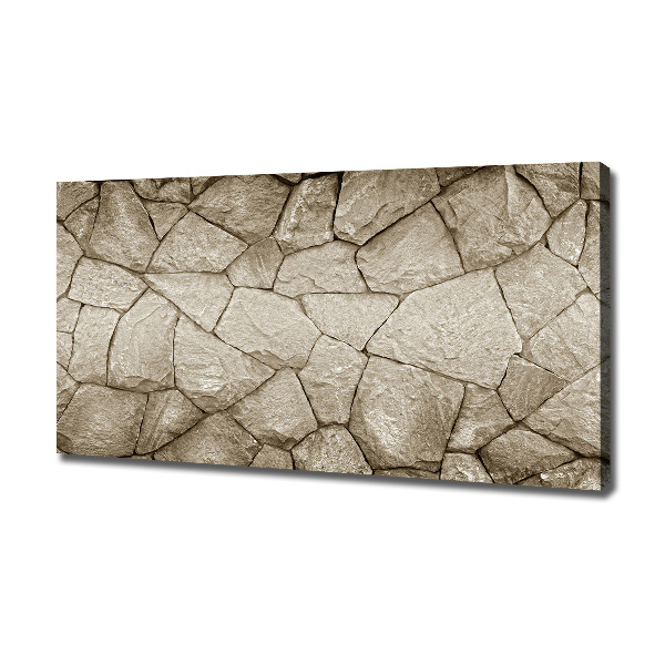 Cuadro canvas con impresión uv duradera horizontal Muro de piedra