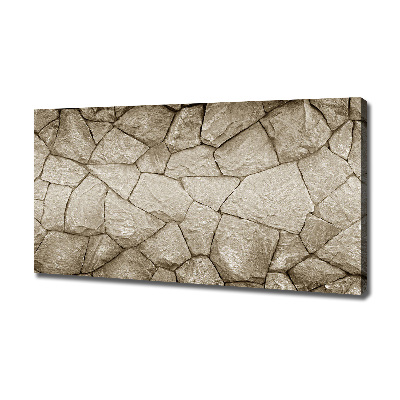 Cuadro canvas con impresión uv duradera horizontal Muro de piedra