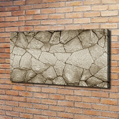 Cuadro canvas con impresión uv duradera horizontal Muro de piedra