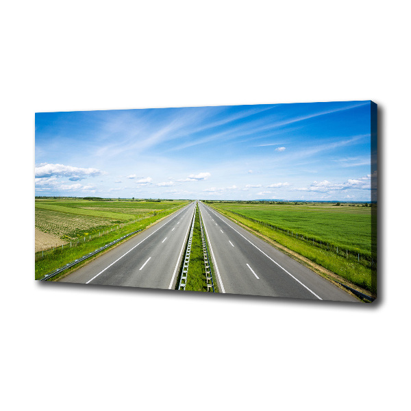 Cuadro canvas con impresión uv duradera horizontal Carretera