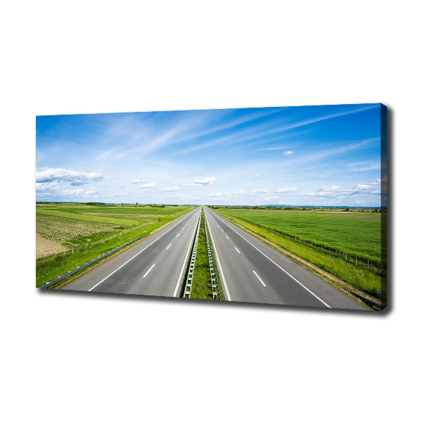 Cuadro canvas con impresión uv duradera horizontal Carretera