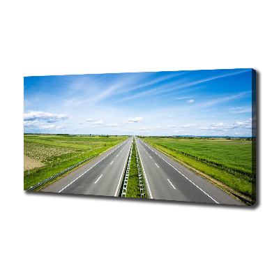 Cuadro canvas con impresión uv duradera horizontal Carretera