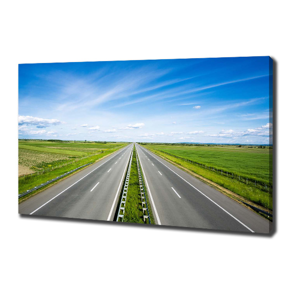 Cuadro canvas con impresión uv duradera horizontal Carretera