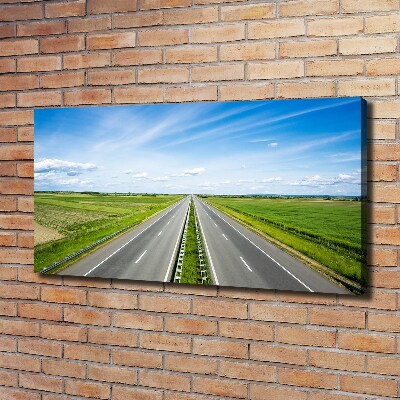 Cuadro canvas con impresión uv duradera horizontal Carretera