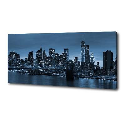 Cuadro canvas con impresión uv duradera horizontal Nueva York de noche