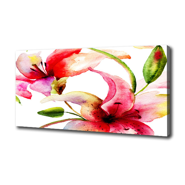 Cuadro canvas moderno de gran formato horizontal Lirio