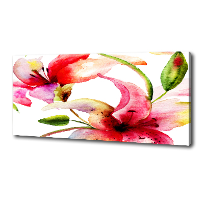 Cuadro canvas moderno de gran formato horizontal Lirio