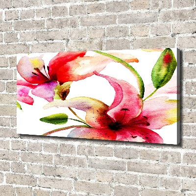 Cuadro canvas moderno de gran formato horizontal Lirio