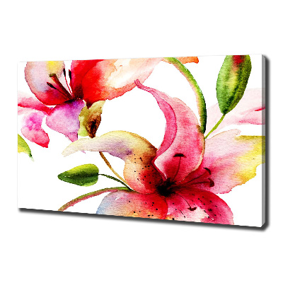 Cuadro canvas moderno de gran formato horizontal Lirio