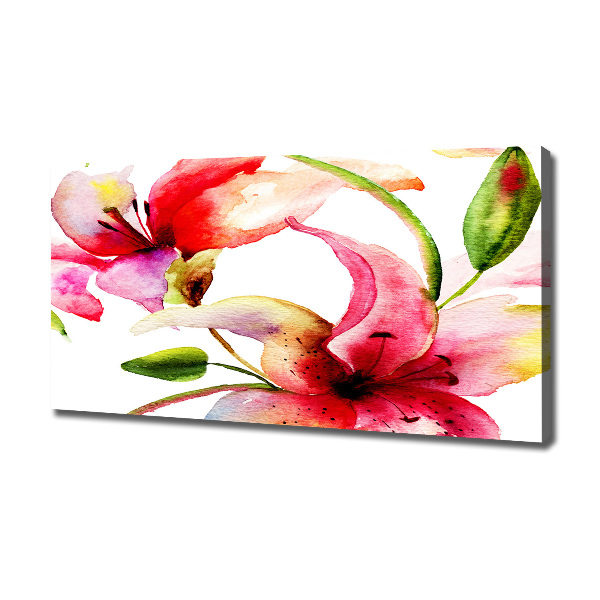 Cuadro canvas moderno de gran formato horizontal Lirio