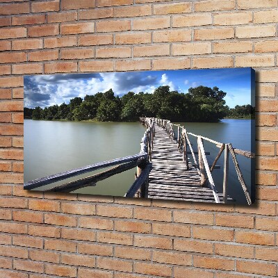 Foto en lienzo con acabado profesional horizontal Puente de madera