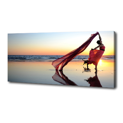Cuadro canvas moderno de gran formato horizontal Mujer bailando