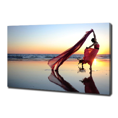 Cuadro canvas moderno de gran formato horizontal Mujer bailando