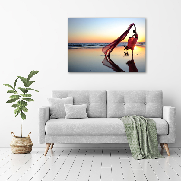 Cuadro canvas moderno de gran formato horizontal Mujer bailando