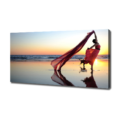 Cuadro canvas moderno de gran formato horizontal Mujer bailando