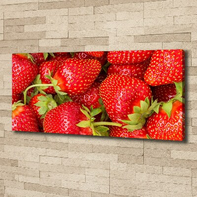 Cuadro canvas con impresión uv duradera horizontal fresas