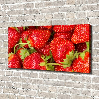 Cuadro canvas con impresión uv duradera horizontal fresas