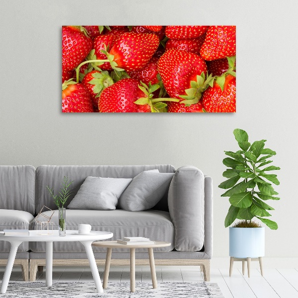 Cuadro canvas con impresión uv duradera horizontal fresas