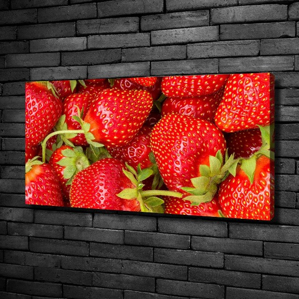Cuadro canvas con impresión uv duradera horizontal fresas