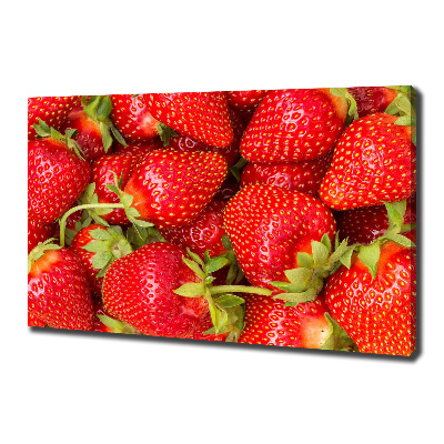 Cuadro canvas con impresión uv duradera horizontal fresas