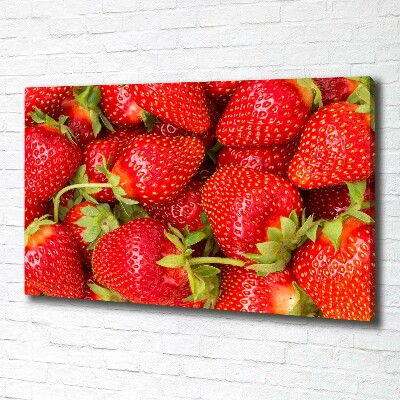 Cuadro canvas con impresión uv duradera horizontal fresas
