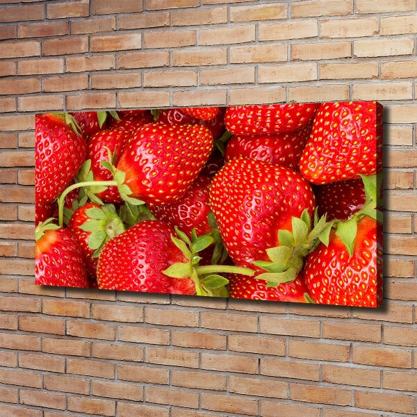 Cuadro canvas con impresión uv duradera horizontal fresas